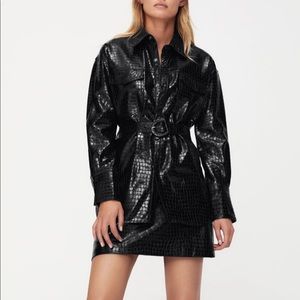 Zara faux leather jacket/shirt